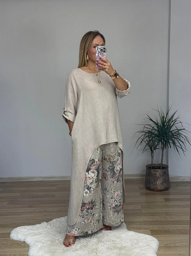 Street Wave Linen Tunic Top For Women Relaxed Fit Breathable Linen Casual Chic All Day Comfort