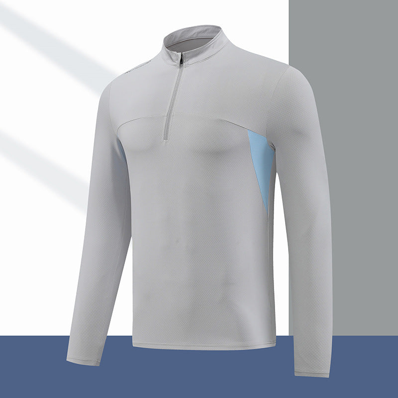 Street-Wave Men's Functional Thermal Shirt With Stand Collar Zip - Breathable Moisture-Wicking For Active Men