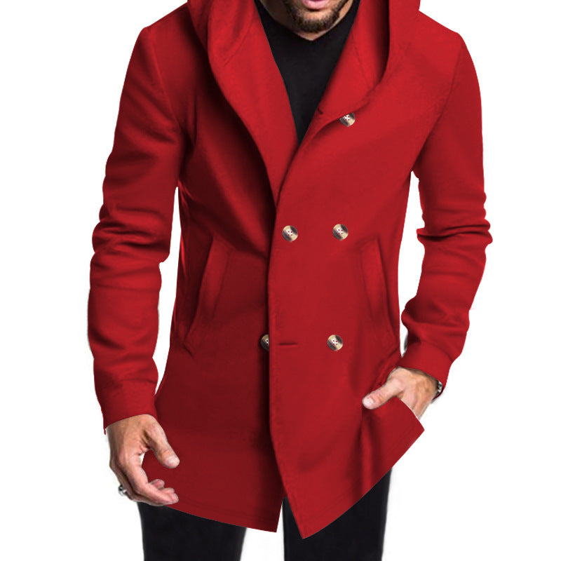 Streetwave Mens Fashion Hooded Coat With Flared Cut Stylish Urban Outerwear For Men
