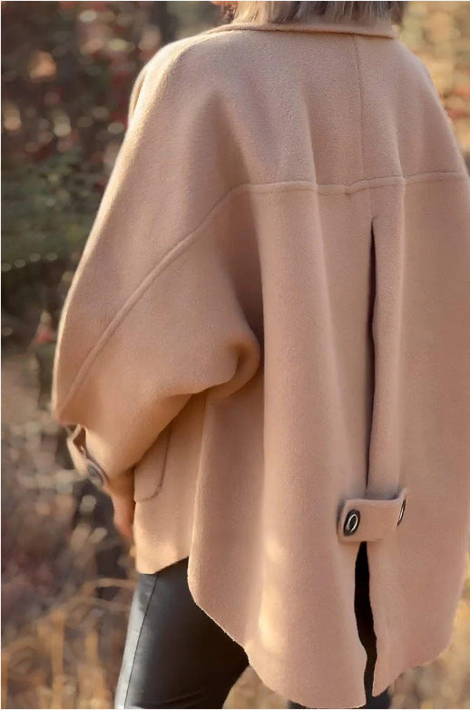 Street Wave Women Wool Jacket Warm Coat With Practical Pockets For Everyday Style And Comfort