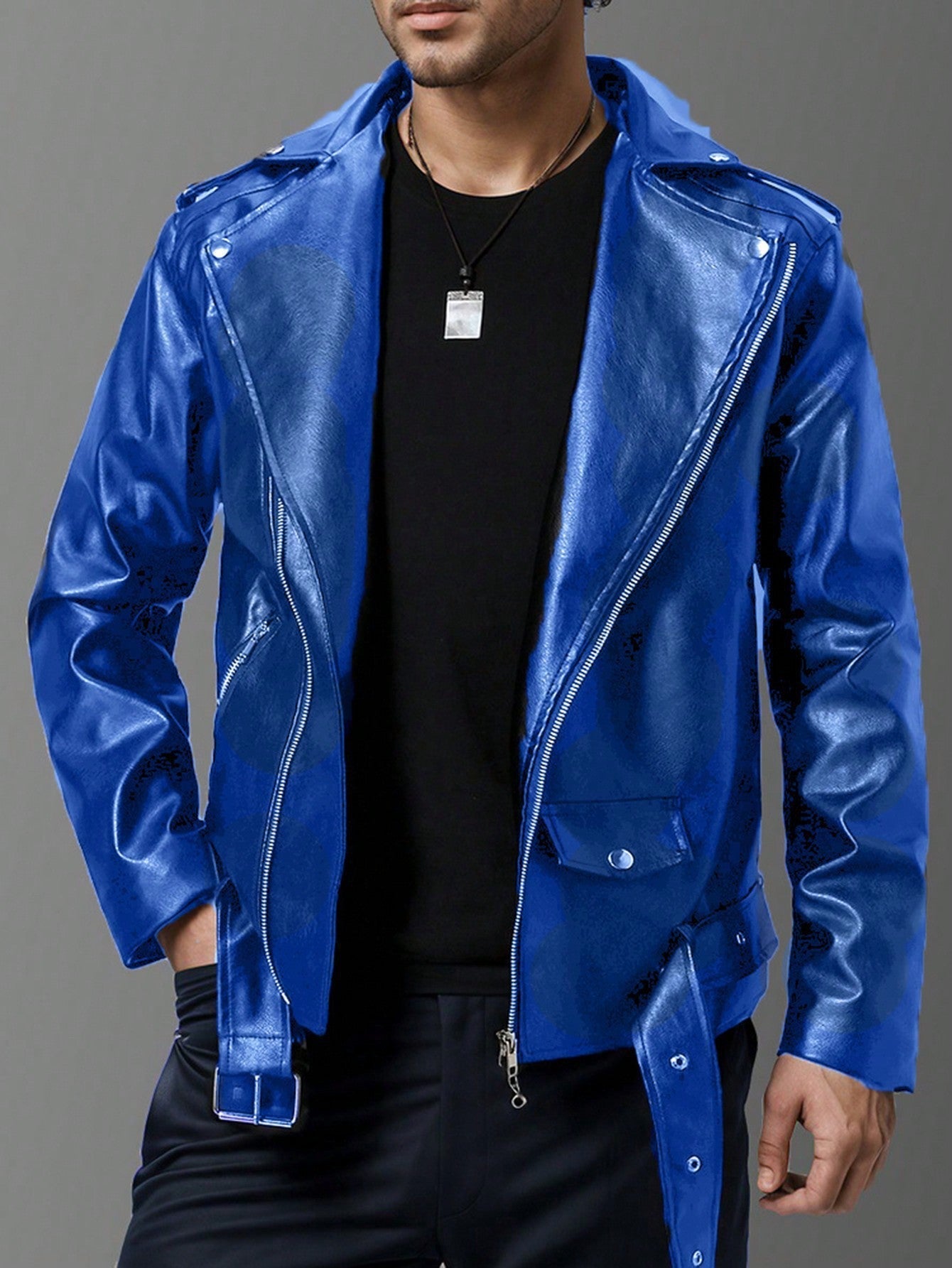 Mens Leather Biker Jacket Street-wave Premium Real Leather For Men Rugged Style And Protection