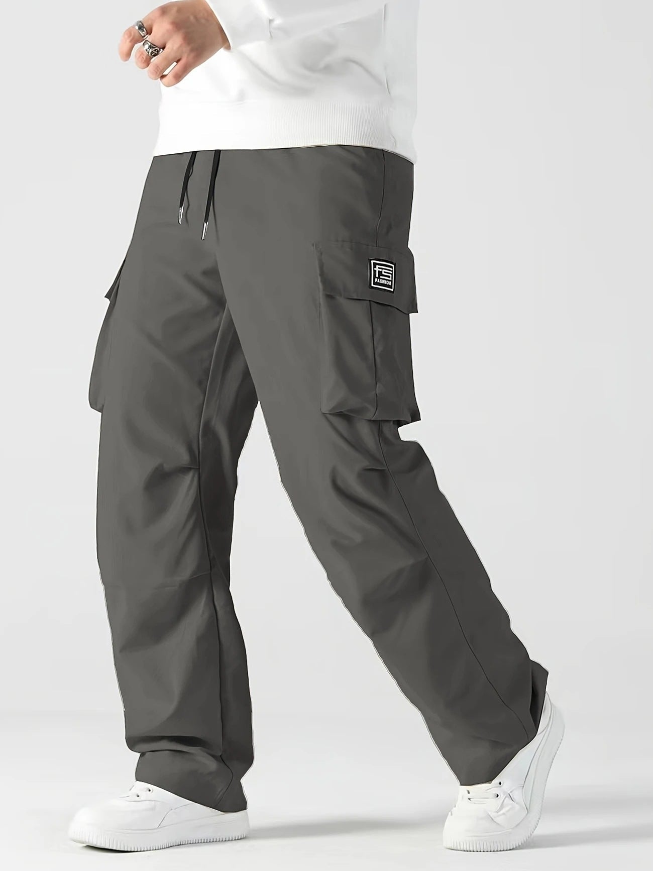 Street-Wave Men's Cargo Pants With Multifunctional Pockets And Elastic Waistband For Active Living