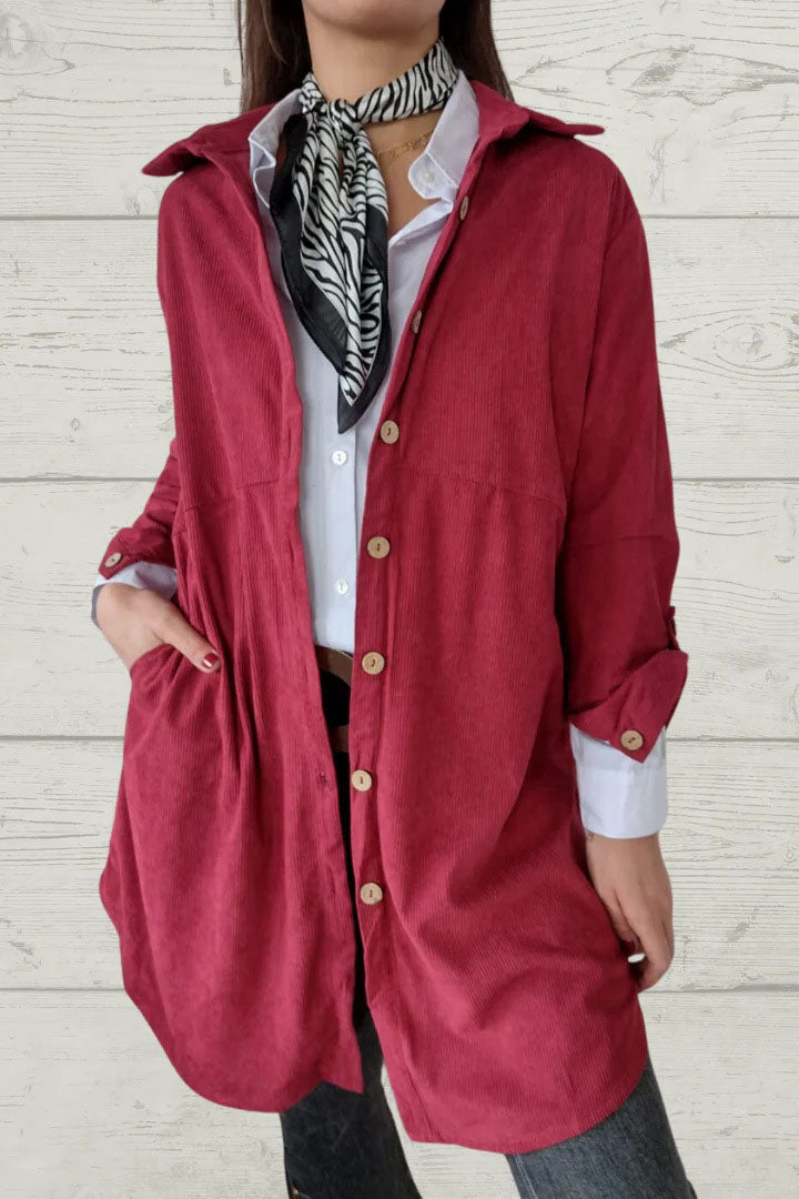 Street Wave Cordura Mid Length Coat With Lapel Collar For Urban Women Warm Stylish Outerwear