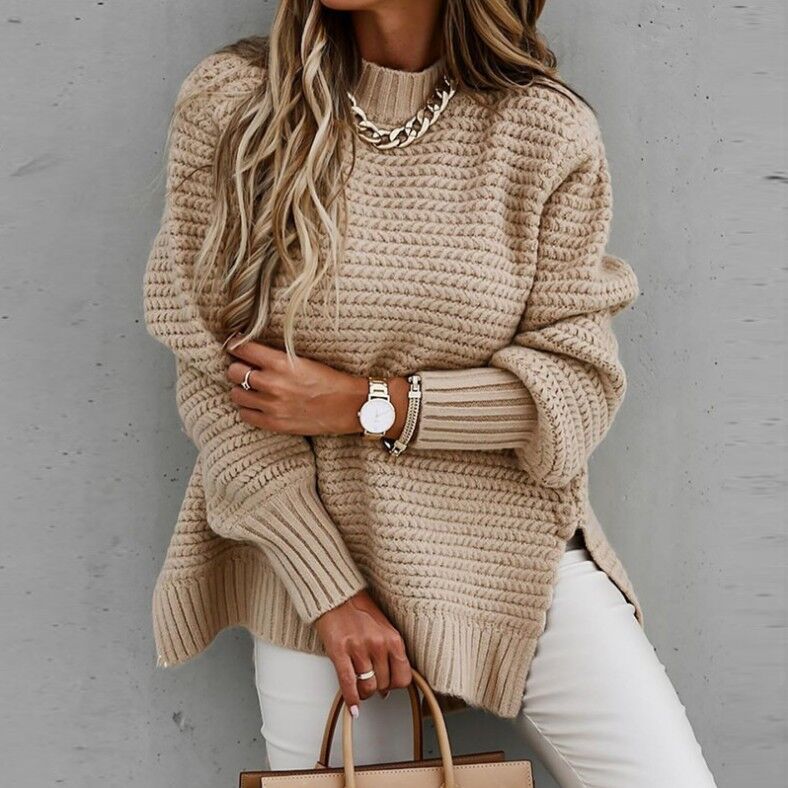 Chunky Knit Sweater Jade Oversized By Street Wave For Unisex Cozy Comfort