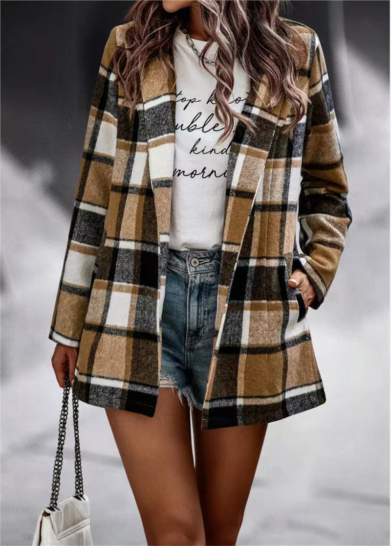 Street Wave Women Boucle Blazer With Soft Texture And Luxurious Look Versatile Office Or Casual