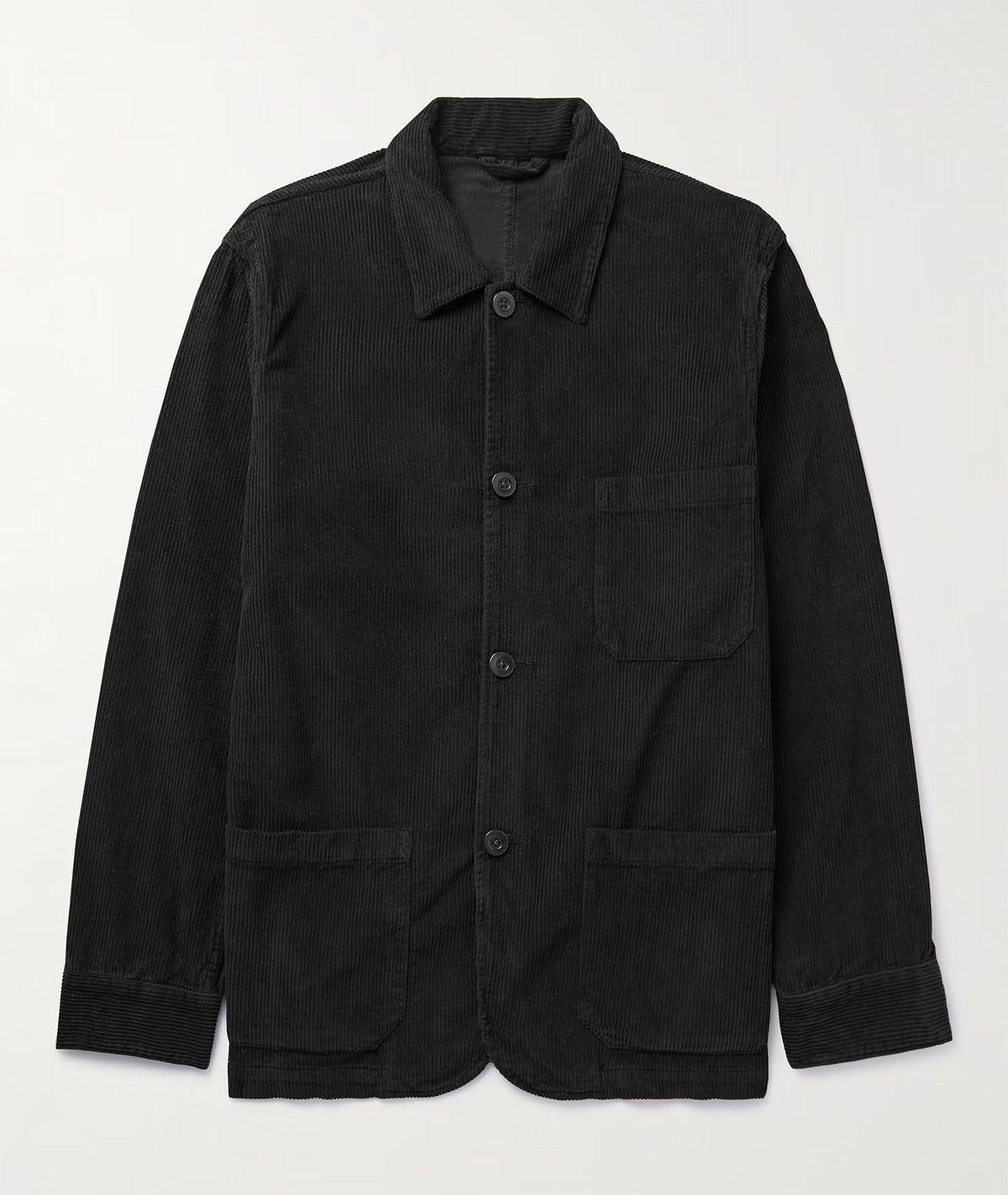 Street-Wave Corduroy Jacket For Men With Practical Pockets Casual Everyday Outerwear