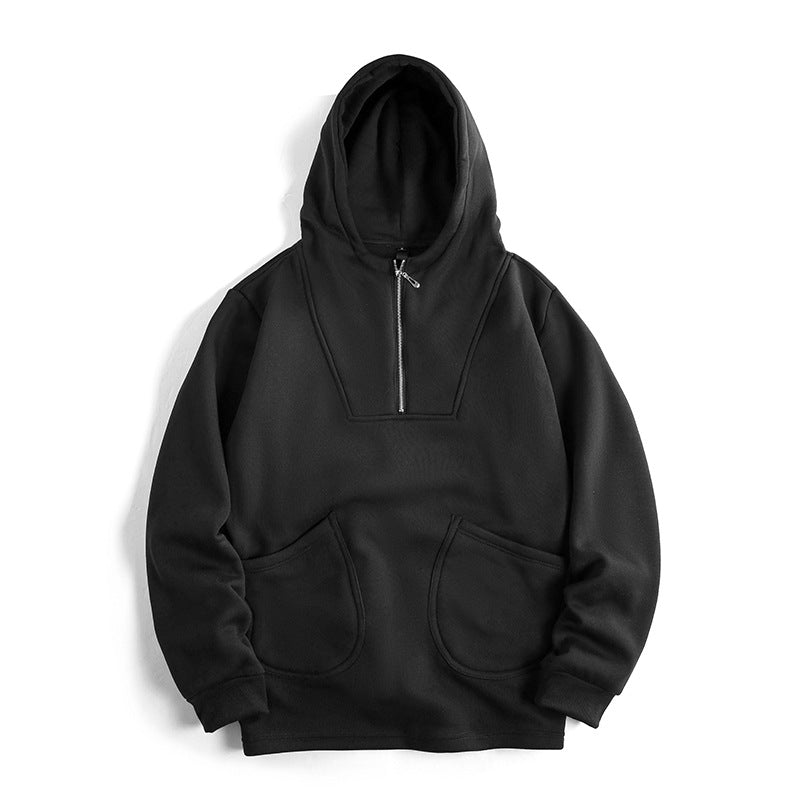 Mens Hoodie With Innovative Zip Front For All Day Comfort From Street Wave Brand