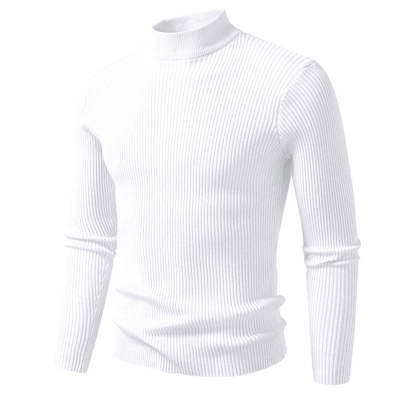 Street-wave Men's Ribbed Knit Turtleneck Sweater Premium Warmth And Versatility Everyday