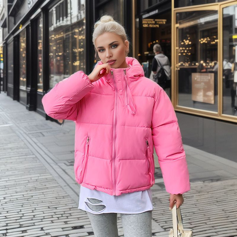 Streetwave Puffer Jacket For Women With Adjustable Hood And Thick Insulation For Winter