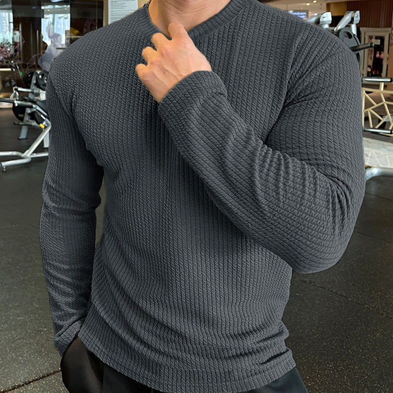 Mens Structured Fabric Long Sleeve Shirt Streetwave For Gym And Everyday Comfort And Versatility