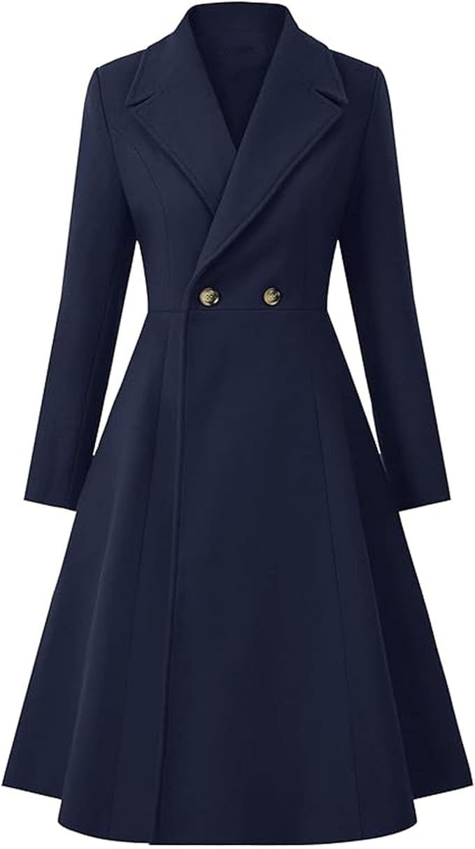 Street-wave Women's Elegant Oversize Coat With Double-Breasted Button Closure For Everyday Wear