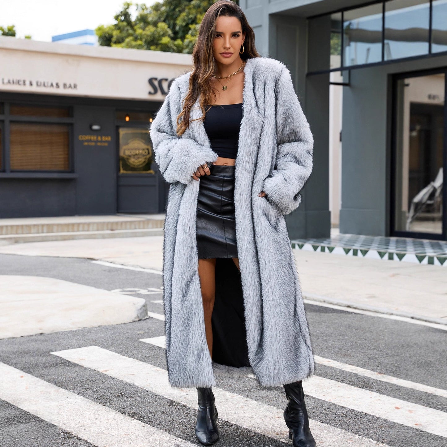 Luxurious Faux Fur Coat For Women By Street-wave Oversized Cozy Warmth And Style