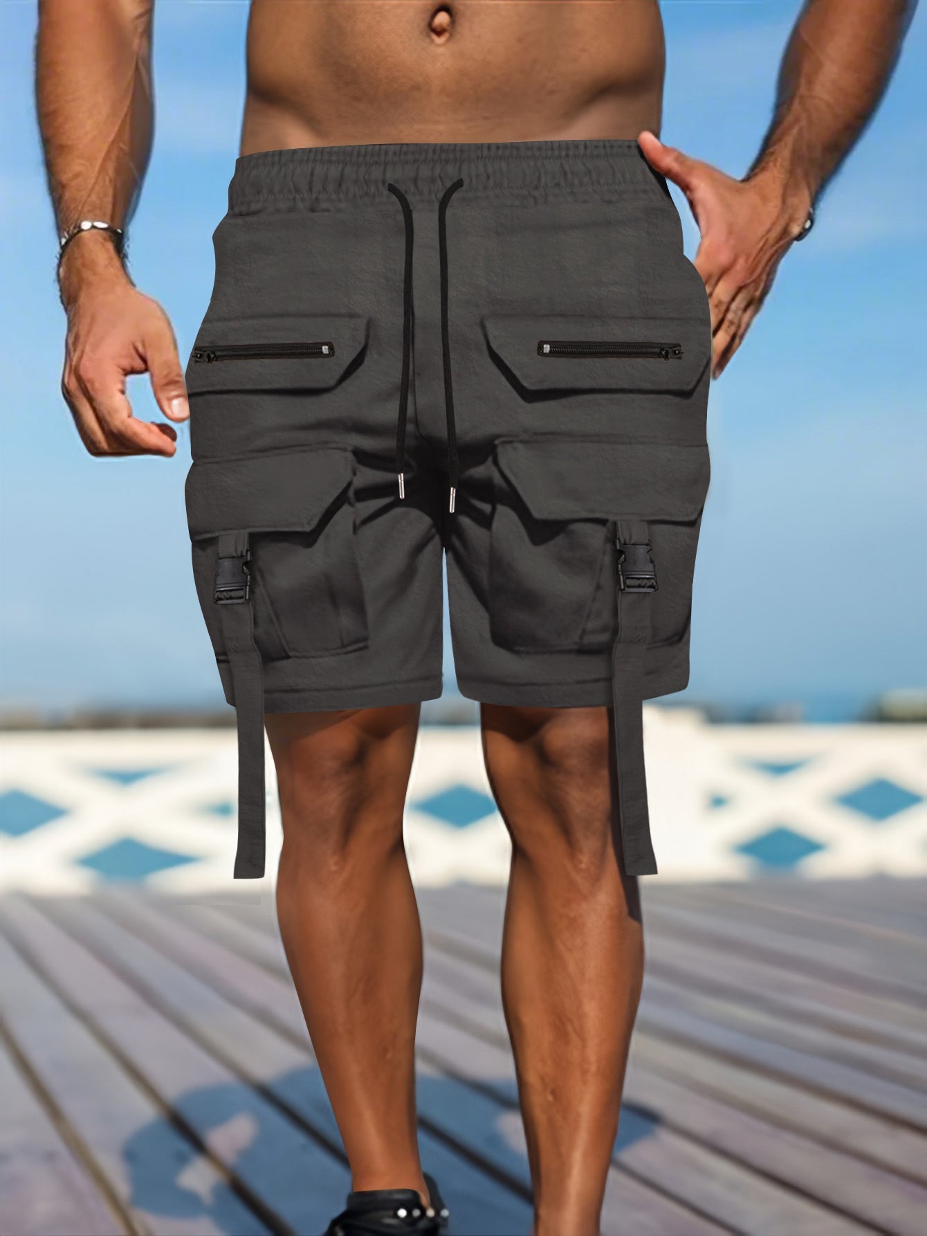 Men's Utility Shorts Street-Wave Rugged Multi-Pocket Cargo For Outdoors