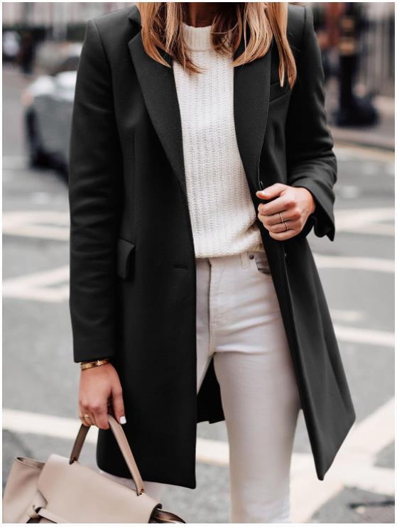Streetwave Womens Elegant Tailored Coat In High Quality Fabric For Working Professionals Chic All Occasion Style