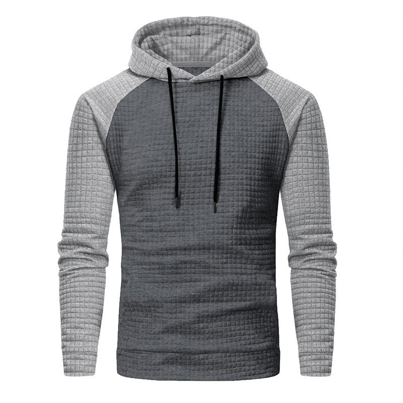 Street-Wave Men's Quilted Hoodie With Structured Design And Modern Fit For Casual And Active Wear