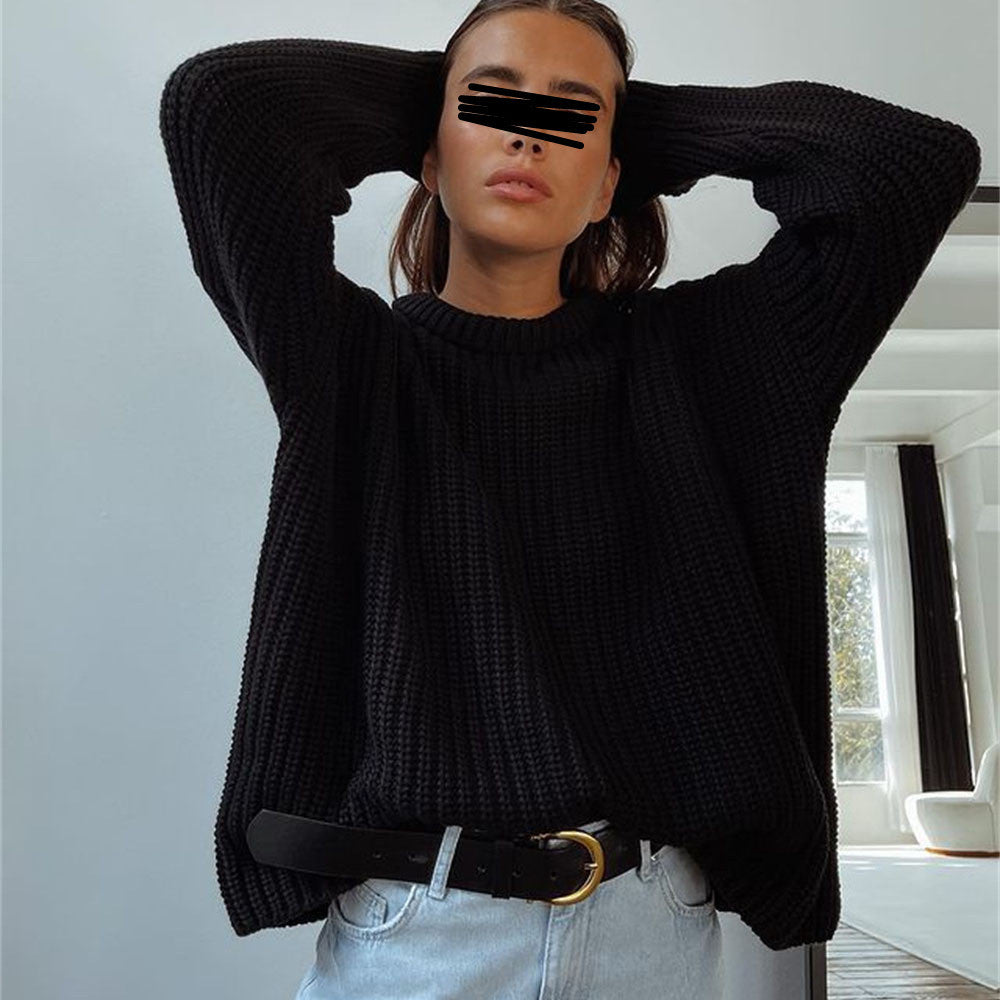 Streetwave Women Oversized Knit Sweater With Structured Pattern For Cozy Everyday Wear