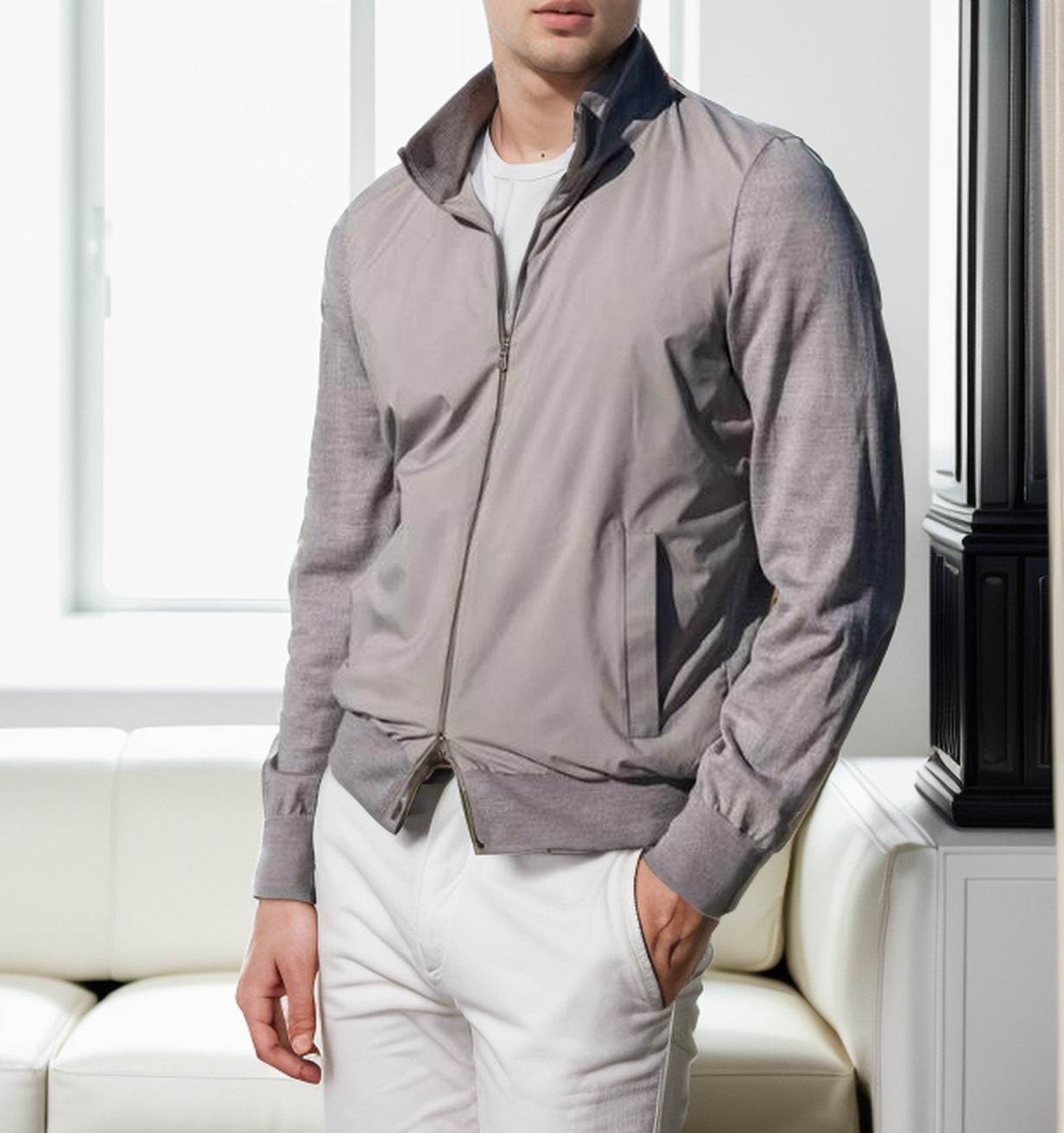 Street-Wave Mens Sporty Transitional Jacket Breathable Lightweight Comfort For Urban Men