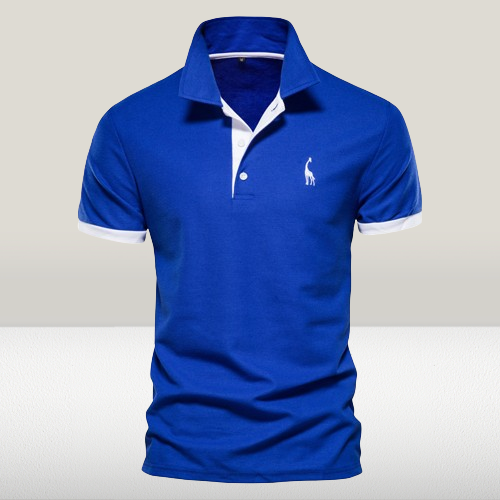 Bonafita Adel Mens Polo Shirt StreetWave Navy With Orange Trim Premium Cotton Elegant Comfort