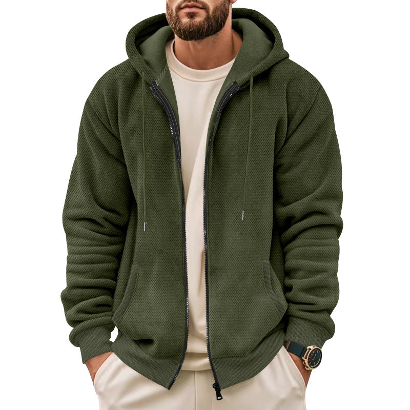 Street-Wave Breathable Hooded Jacket For Active Men With Innovative Textured Fabric