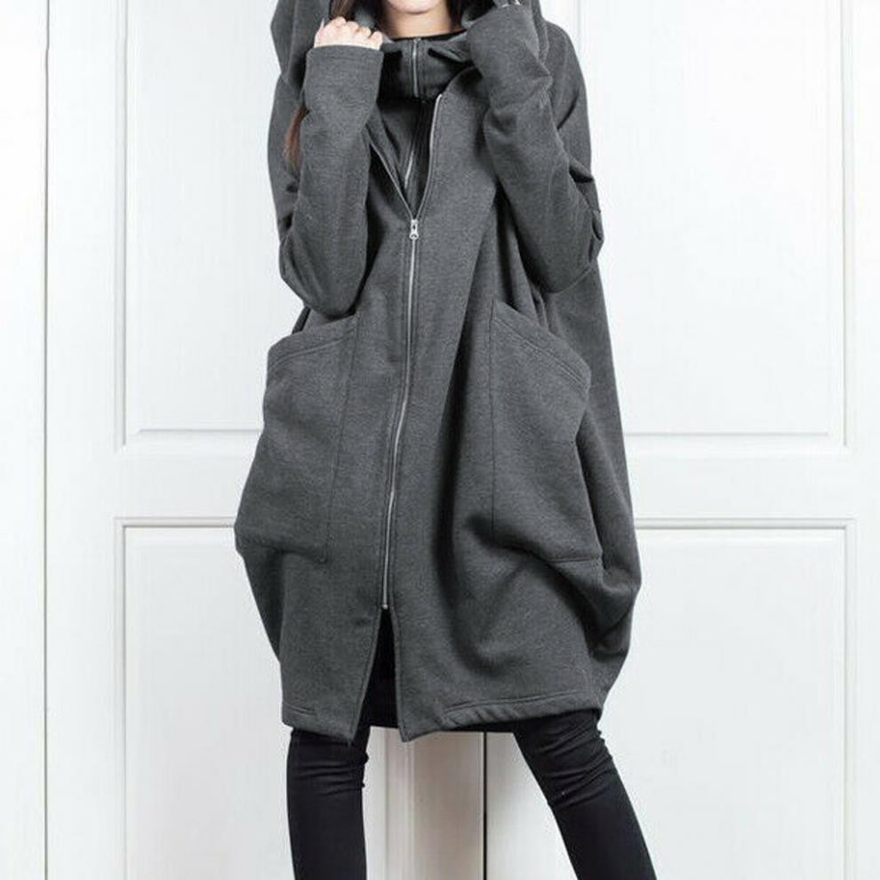 Street Wave Casual Jersey Coat for Women With Zip Front Relaxed Fit Comfort and Durability