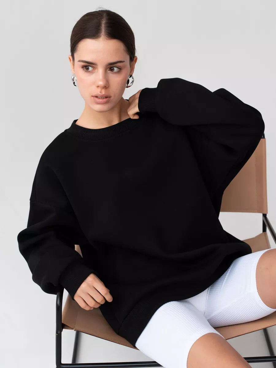 Street-Wave Women's Oversized Comfort Sweatshirt Soft Breathable Cozy Fit for Casual and Active Days