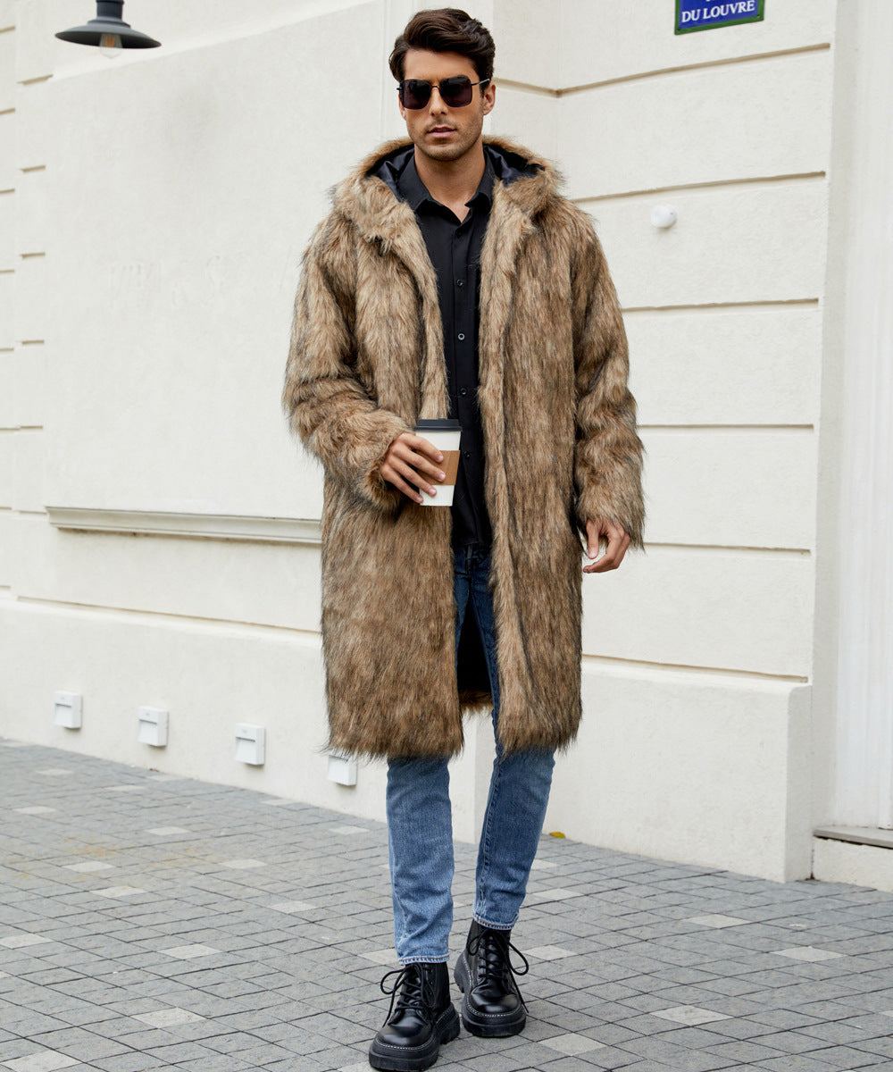 Street-Wave Men's Fur-Lined Hooded Coat For Winter Premium Warmth Weatherproof Stylish