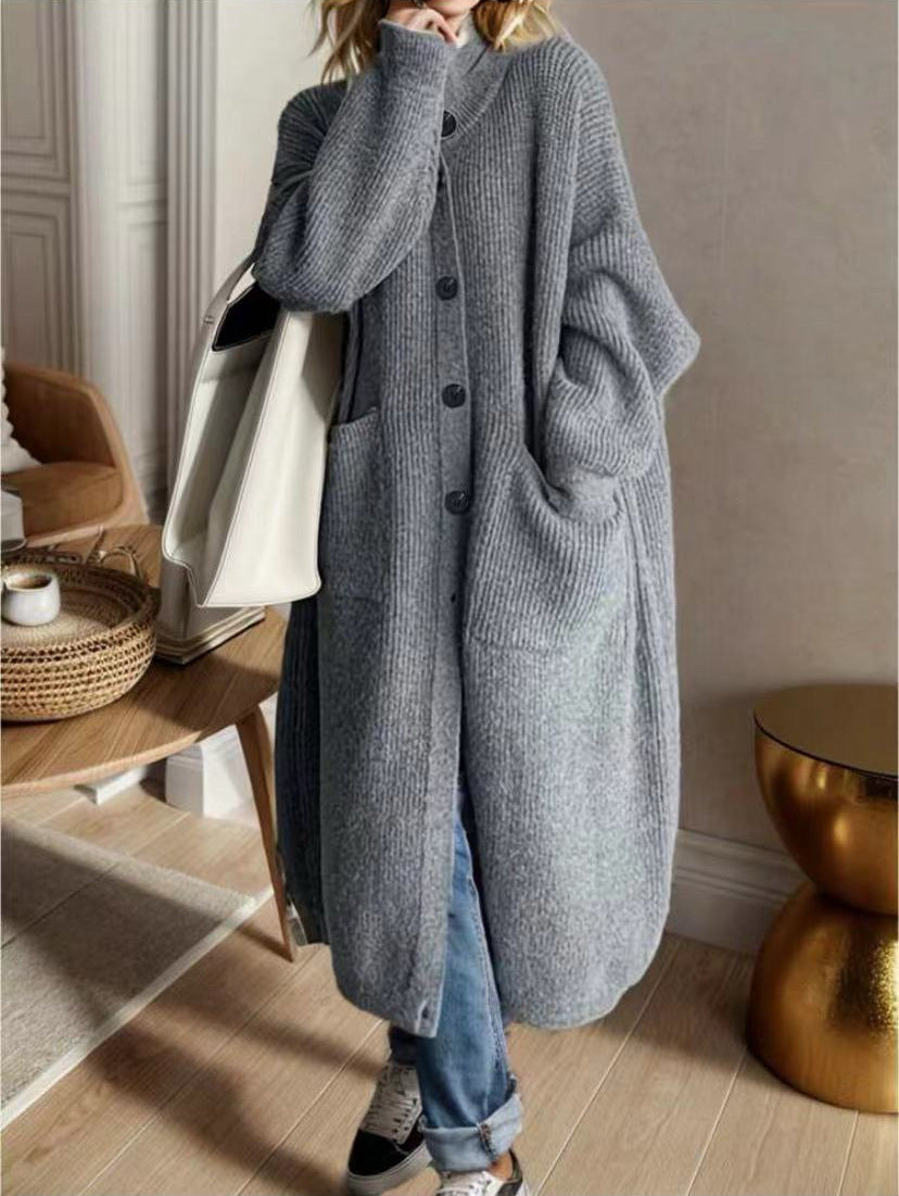 Womens Wool Blend Cardigan By Street-Wave With Large Pockets And Button Detail For Cozy Everyday