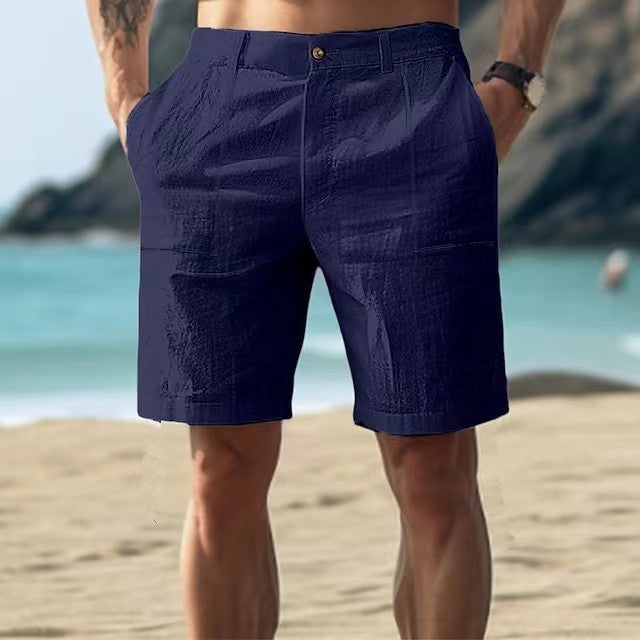 Nordic Flair Mens Shorts Relaxed Fit Breathable Material Knee Length Utility Pockets