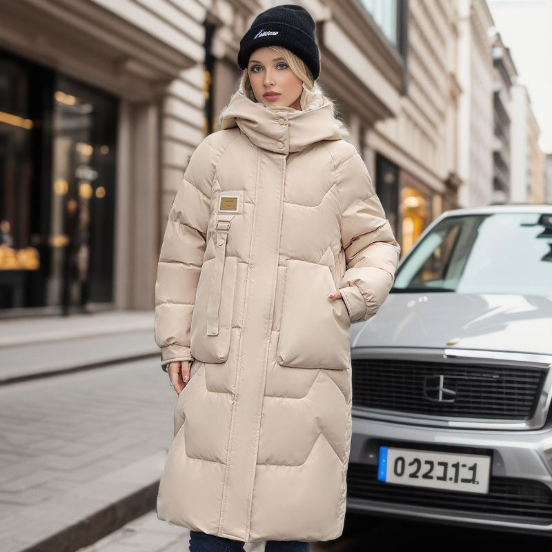 Street-wave Long Puffer Winter Coat for Women With Removable Hood Ultra Warm Insulated City Style