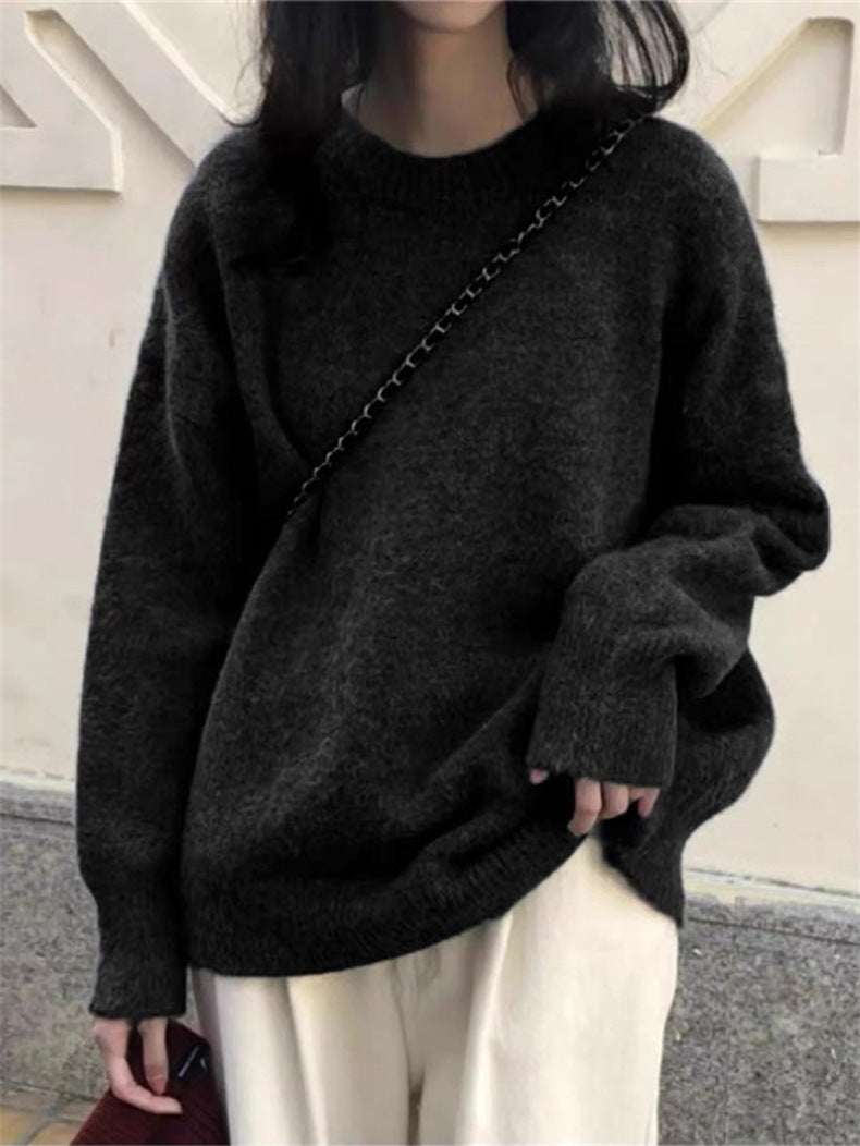 Street-Wave Women's Oversized Knit Sweater Soft Cozy Fabric For Everyday Casual Fit And Comfort
