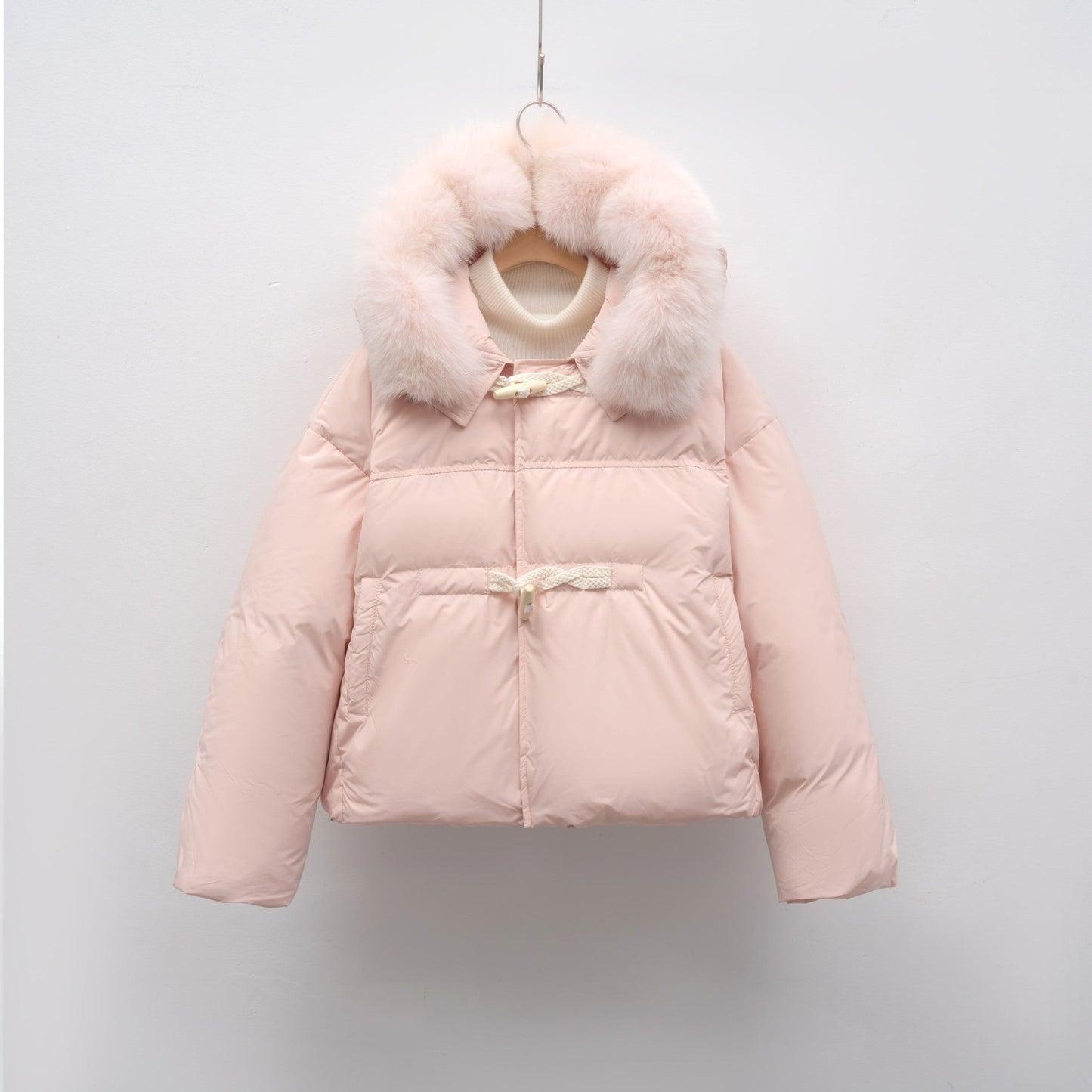 Womens Winter Jacket With Faux Fur Collar Street Wave Chic Cozy Warm Coat For Women