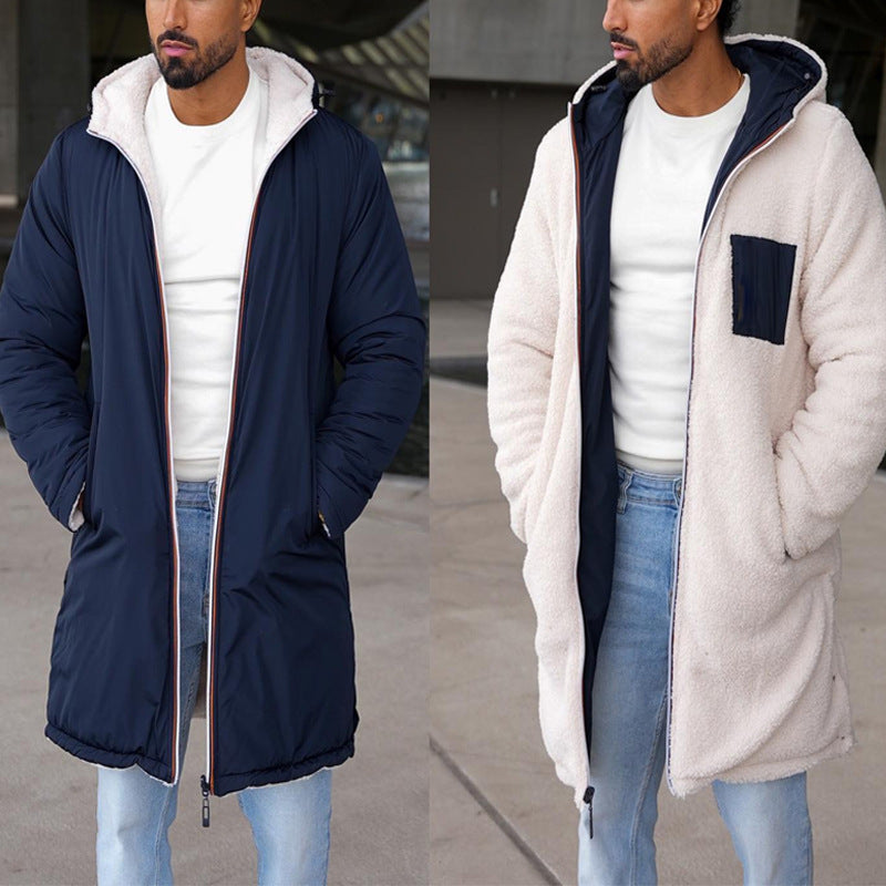 Street-Wave Men's Reversible Parka With Plush Lining And Practical Pockets For Everyday Warmth