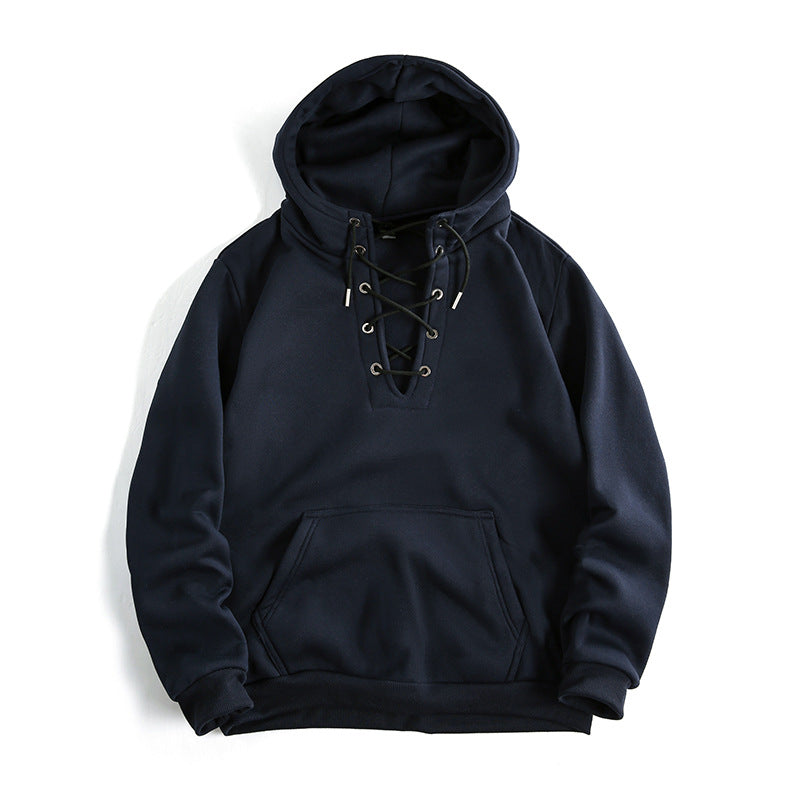 Street-Wave Women's Lace Up Hoodie With Kangaroo Pocket For Cozy Everyday Comfort