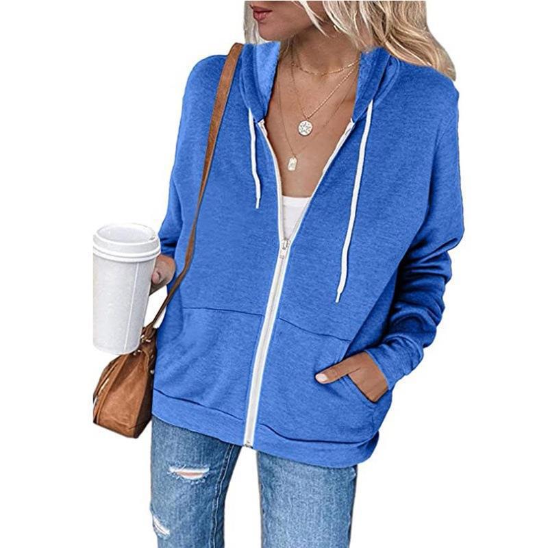 Street Wave Womens Cozy Zip Hoodie With Full Front Zip And Oversized Pockets For Everyday Comfort