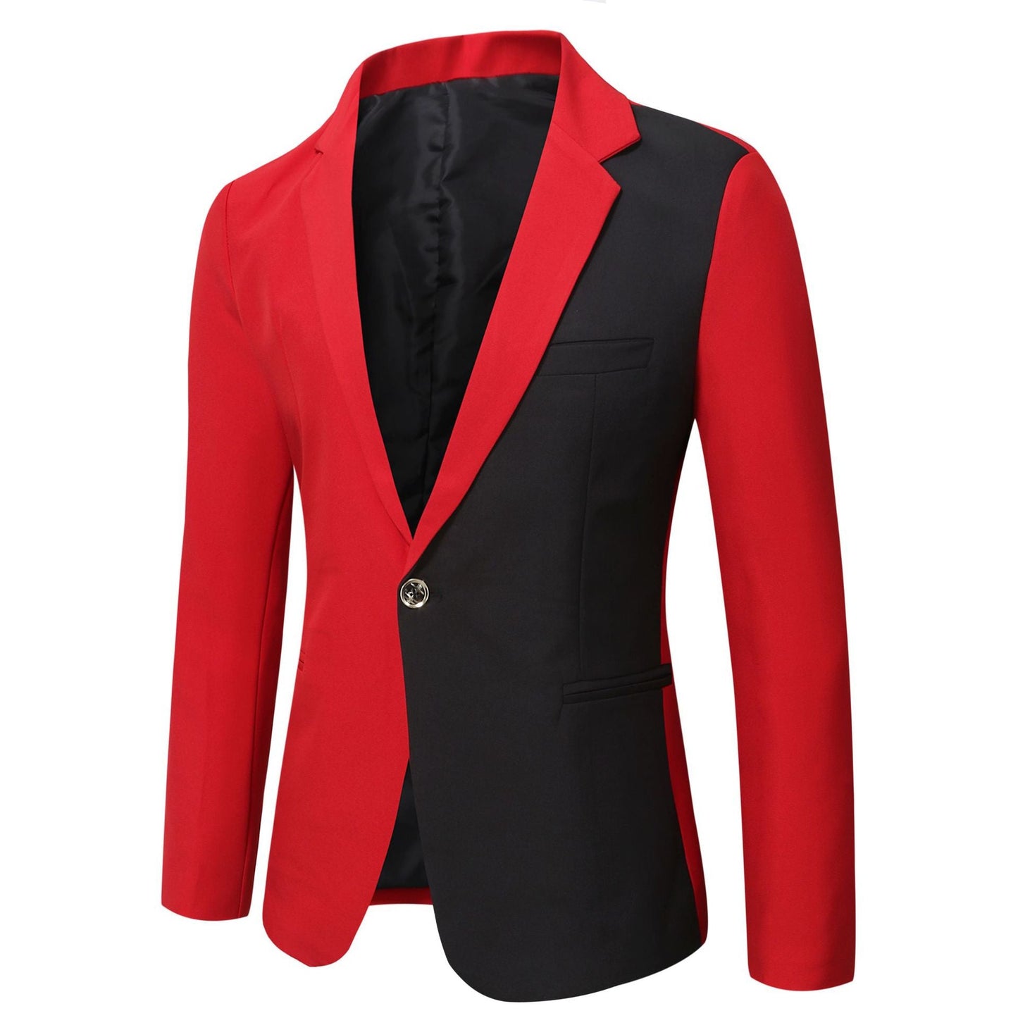 Street-Wave Two-Tone Blazer For Modern Men Bold Color Block Jacket Premium Fit For Events