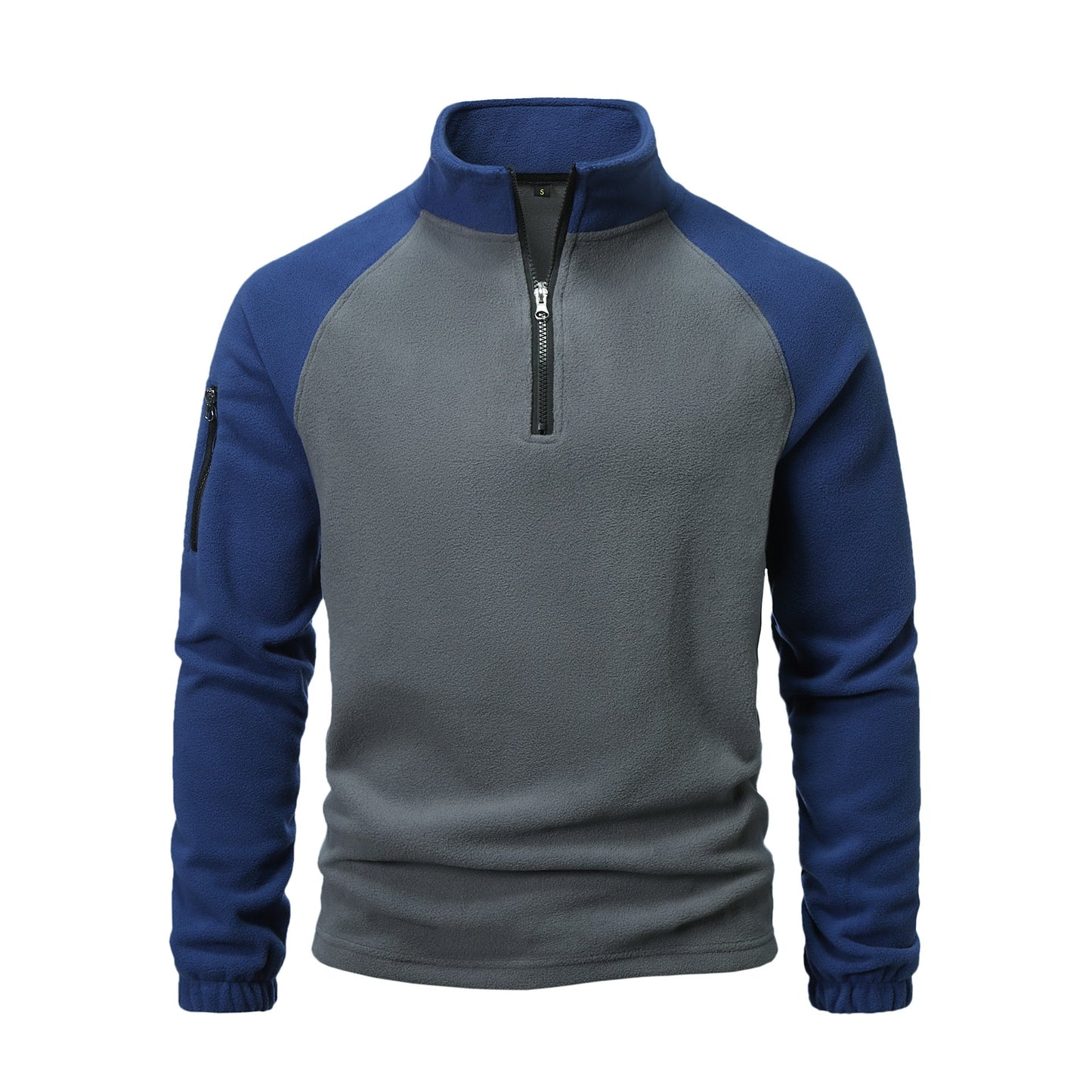 Streetwave Mens Fleece Pullover Half Zip With Practical Pocket Design For Outdoor Enthusiasts