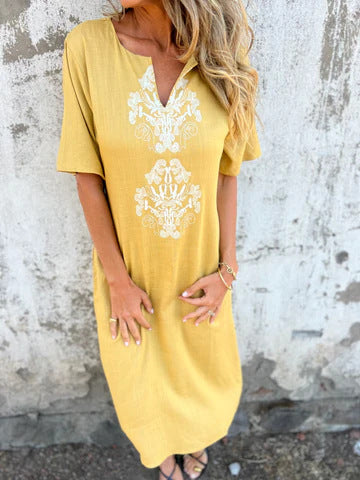 Street-Wave Embroidered Summer Dress For Women, Lightweight Comfort And Elegant Statement For Sunny Days