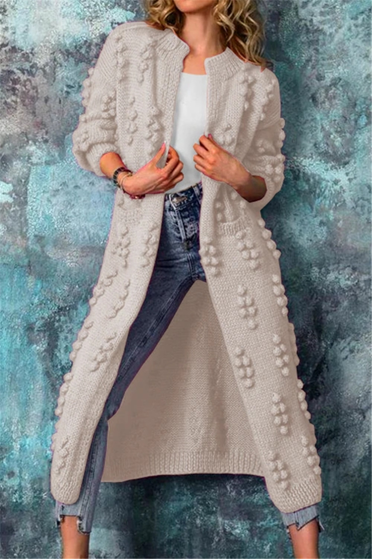 Street Wave Womens Long Knit Vest With Cozy Warmth And Subtle 3D Textured Details For All Day Chic