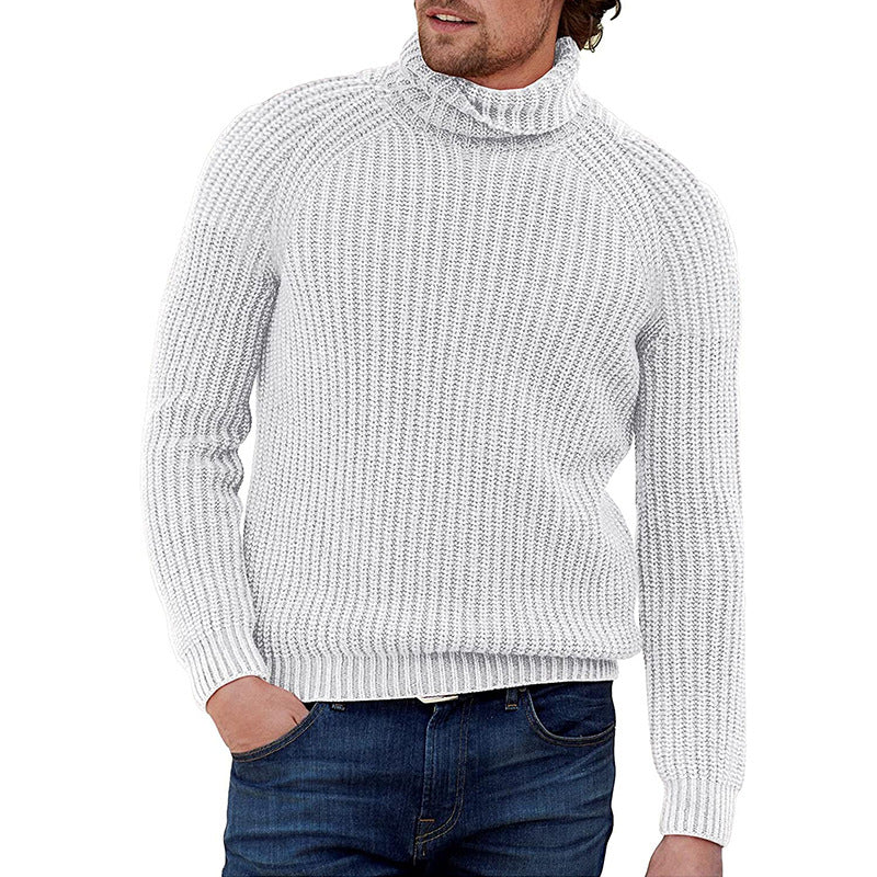 Street Wave Mens Chunky Knit Turtle Neck Sweater Premium Warmth For Cold Weather