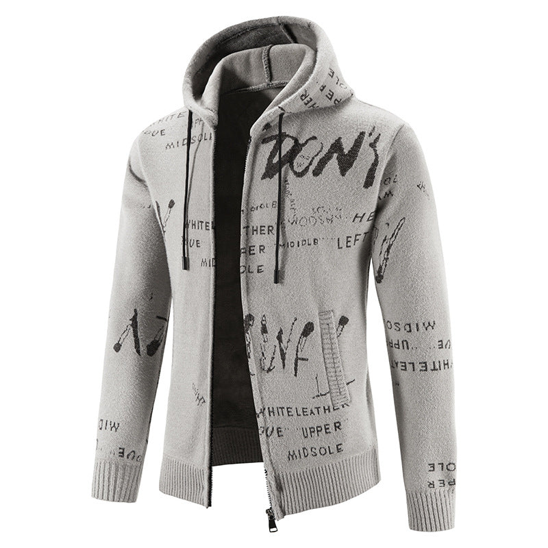 Streetwave Mens Fashion Hoodie Jacket With Creative Print For Stylish Comfort All Day