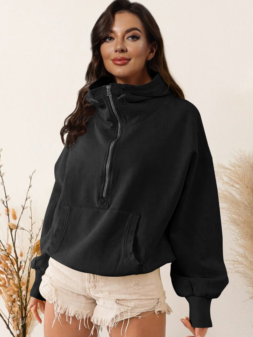 Street-wave Women Half Zip Hoodie for Active Lifestyles Ultra Soft Comfort Casual Everyday Wear