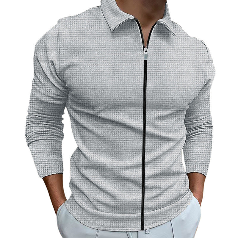 Street-Wave Men's Functional Zip Up Pullover With Structured Design Breathable Performance For Active Outdoors