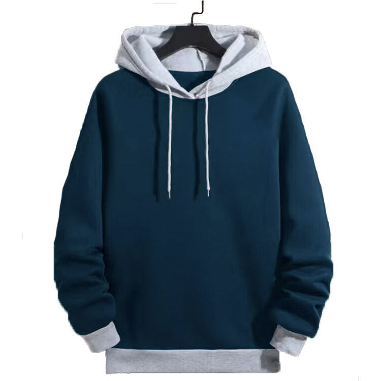 Street-Wave Men's Hoodie Pullover With Contrast Sleeves For Casual Comfort And Style