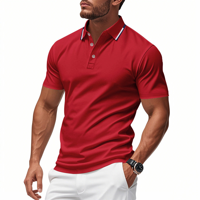 Streetwave Mens Polo Shirt With Modern Collar Breathable Cotton Blend For Everyday Comfort