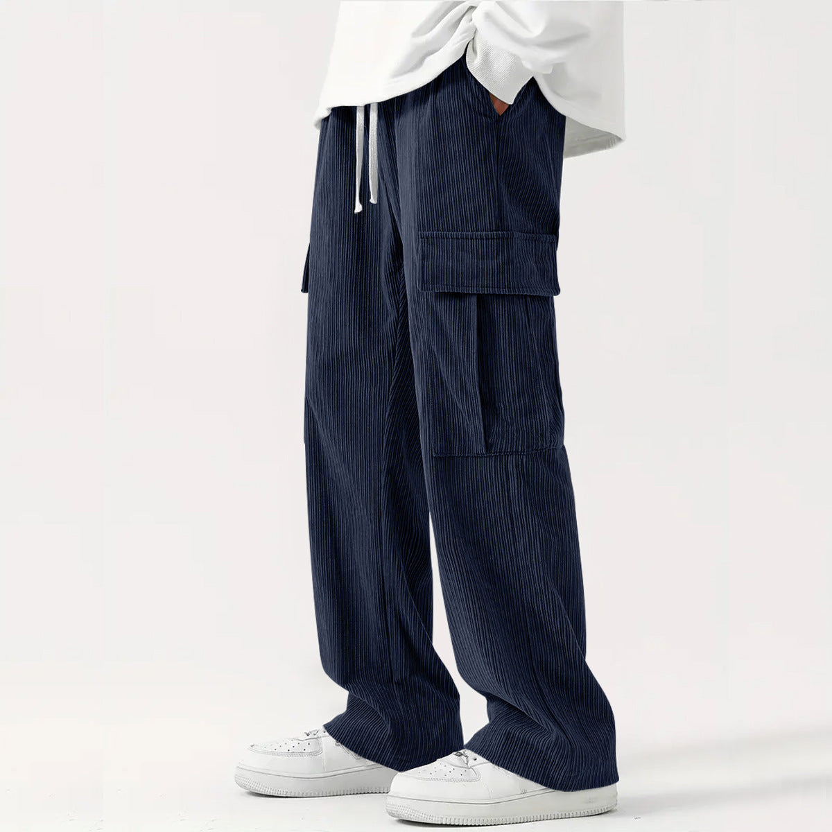 Street-wave Corduroy Cargo Pants For Men Durable Comfort Versatile Streetwear Essentials
