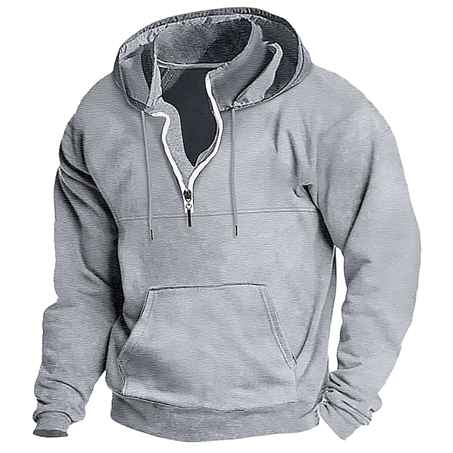 Street-wave Men's Cozy Zip Hoodie With Full Zip For All Day Comfort And Versatility