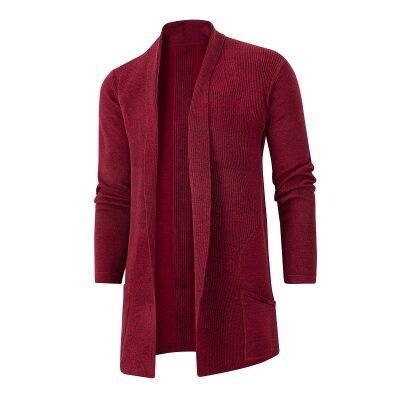 Mens Open Front Cardigan With Pockets Streetwave Cozy Layering Knitwear For Men Everyday