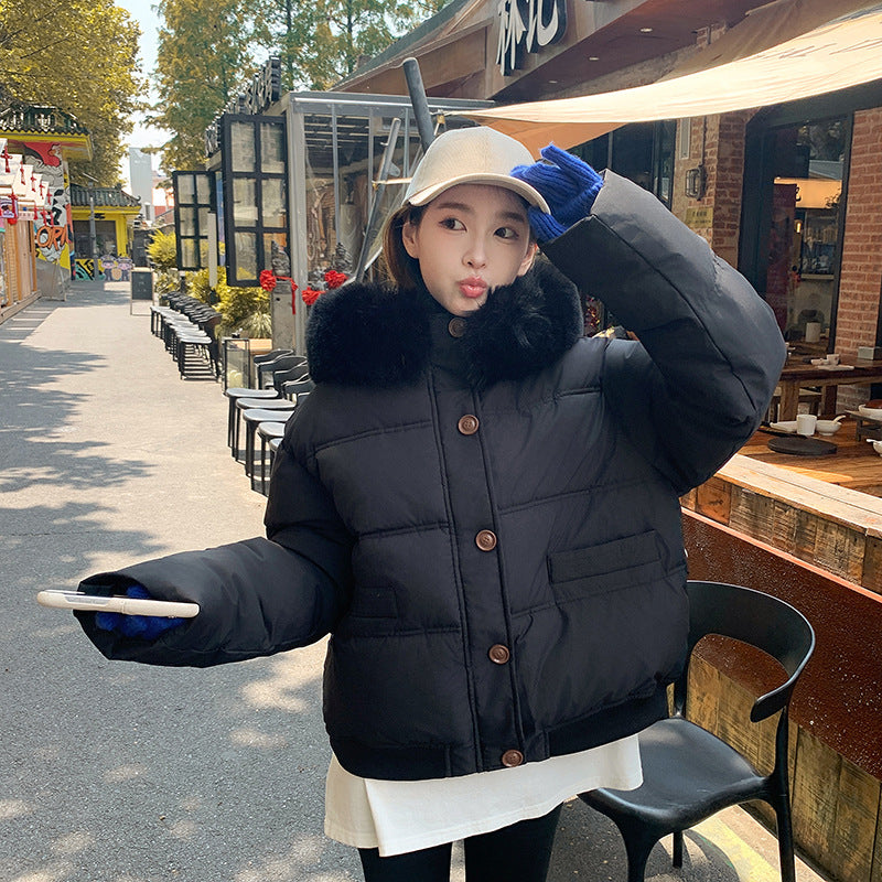 Women Puffer Jacket Streetwave Warm Cozy Insulated With Luxurious Faux Fur Collar