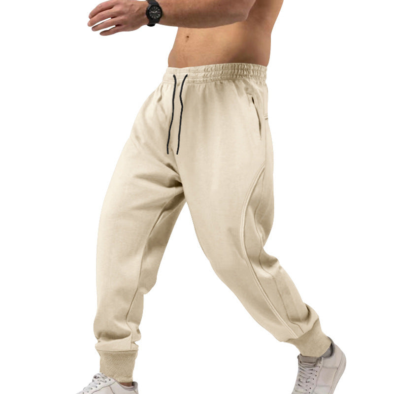 Street-Wave Men Jogging Pants With Elastic Waistband And Pockets Breathable Moisture-Wicking