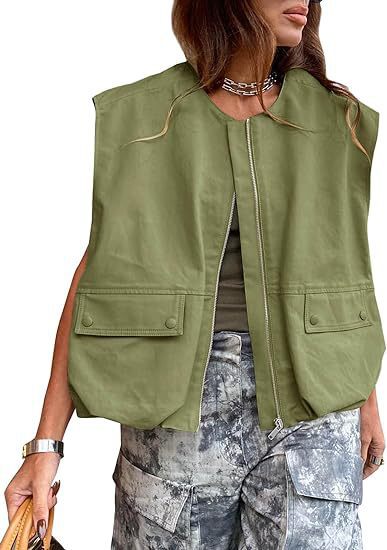 Streetwave Womens Breathable Utility Vest For Transitional Weather Versatile Chic Outerwear